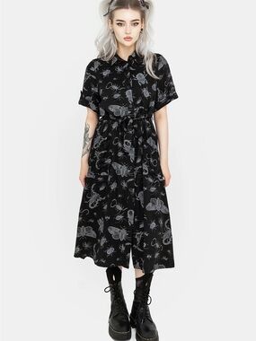 Disturbia | Parasite Bugs Short Sleeve Midi Dress